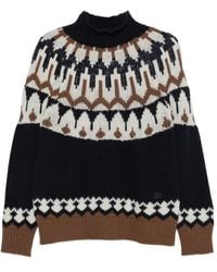 ERMANNO FIRENZE - Patterned Turtleneck Sweater - Lyst
