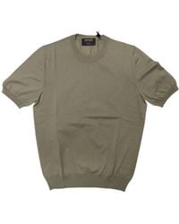 Gran Sasso - Short-Sleeve Crewneck Knitted Top - Lyst