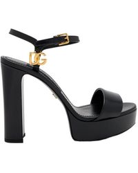 Dolce & Gabbana - Calfskin Platform Sandals - Lyst