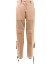 Pinko - Georgette-Crepe Mid-Rise Cargo Trousers - Lyst