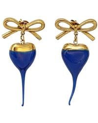OTTOLINGER - Bow-Detail Heart-Drop Earrings - Lyst