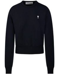 Ami Paris - Ami Logo Embroidered Sweatshirt - Lyst