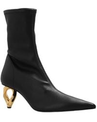 JW Anderson - Jw Anderson Pointed-Toe Heeled Ankle Boots - Lyst