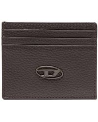 DIESEL - Logo Plaque Textured Card Case - Lyst
