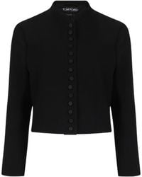 Tom Ford - Buttoned Cropped Jacket - Lyst