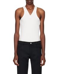 Courreges - Courrèges Logo-Embroidered V-Neck Top - Lyst