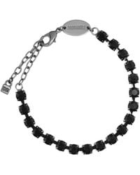 DSquared² - Crystal-Embellished Logo Charm Bracelet - Lyst