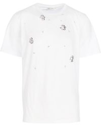 Saint Laurent - Cotton Pattern Printed T-Shirt - Lyst