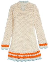 Sportmax - Crochet-Knit Mini Dress - Lyst
