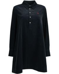 Polo Ralph Lauren - Corduroy Logo-Embroidered Mini Dress - Lyst