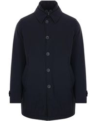Herno - Buttoned Layered Effect Coat - Lyst