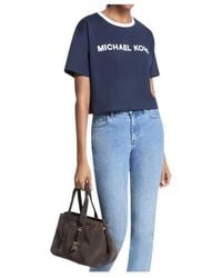Michael Kors - Logo-Embroidered T-Shirt - Lyst