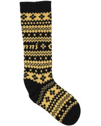 Ganni - Two-Tone Long Socks - Lyst