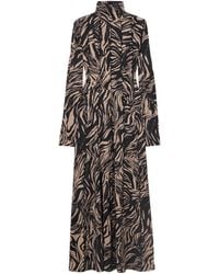 Proenza Schouler - Printed Jersey Turtleneck Maxi Dress - Lyst