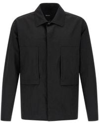 Herno - Laminar Crinkled Dobby Shacket Jacket - Lyst