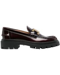Tod's - Logo Plaque Slip-On Loafers - Lyst