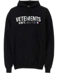 Vetements - Logo Printed Drawstring Hoodie - Lyst