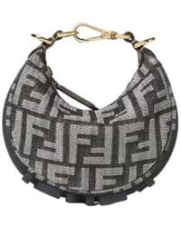 Fendi - Nano Graphy Ff Jacquard Hobo Bag - Lyst