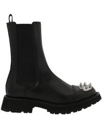 McQueen - Studded Toe Chelsea Boots - Lyst