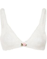 Alessandra Rich - Flower-Embellished Sleeveless Top - Lyst