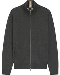BOSS - Zip-Up Cardigan - Lyst