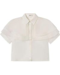 FRAME - The Organza Cape Top - Lyst