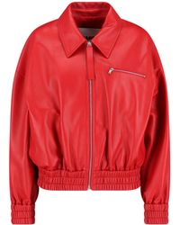 Jil Sander - Leather Bomber Jacket - Lyst