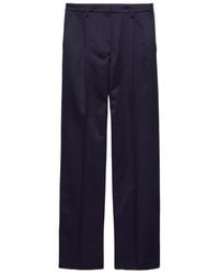Prada - Pleated Straight-Leg Pants - Lyst