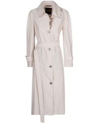 Moorer - Single-Breasted Long-Sleeved Trench Coat - Lyst