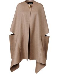 Fabiana Filippi - Button-Fastening Patch-Pocket Cape - Lyst