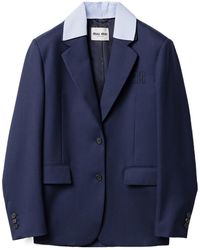 Miu Miu - Single Breasted Tailored Blazer - Lyst