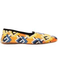 Gucci - Color Block Flat Shoes - Lyst
