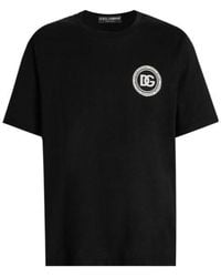 Dolce & Gabbana - Logo Patch Crewneck T-Shirt - Lyst