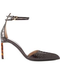 Tom Ford - Snake-Print Leather High Heels - Lyst