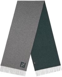 Fendi - Ff Motif Fringed-Edge Scarf - Lyst