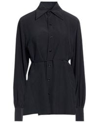 MM6 by Maison Margiela - Solid-Color Long-Sleeved Shirt - Lyst