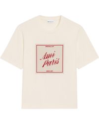 Ami Paris - Ami Heritage Printed Crewneck T-Shirt - Lyst