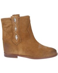 Via Roma 15 - Round-Toe Slip-On Boots - Lyst