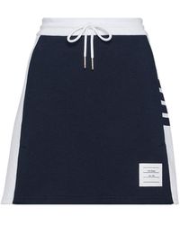 Thom Browne - Classic Four Stripe Knit Mini Skirt - Lyst
