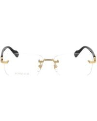 Gucci - Eyewear Rectangular Rimless Glasses And Frames - Lyst