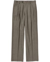 AURALEE - Pleated Wool Trousers - Lyst