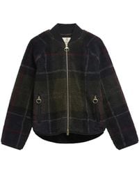Barbour - Tartan Fleece Bomber Jacket - Lyst