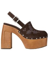 Jimmy Choo - Alida 135 Suede Platform Clogs - Lyst