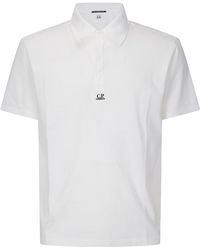 C.P. Company - Short Sleeve Logo Polo Shirt - Lyst