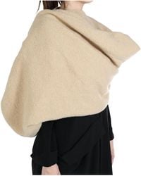 マフラー・ストール DRIES VAN NOTEN DARK BROWN MELANGE MOHAIR BLEND SCARF Dries Van Noten Men's' Mojag Short Scarf in Dark Brown | LN-CC®