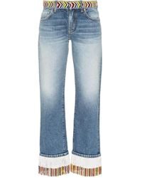 Alanui - Fringed Beaded Boyfriend Jeans - Lyst