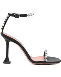AMINA MUADDI - Crystal Embellished High-Heel Sandals - Lyst