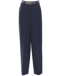 Max Mara - Studio Neottia Belted Wide Leg Trousers - Lyst