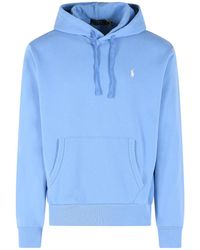 Polo Ralph Lauren - Logo Embroidered Drawstring Hoodie - Lyst