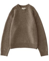 Studio Nicholson - Berez Crew-Neck Ribbed-Trim Sweater - Lyst